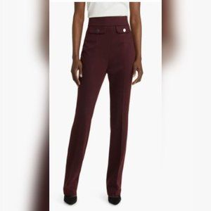 NWT-BOSS Tubeka Slim Fit Trousers, Maroon Twill Fantasy